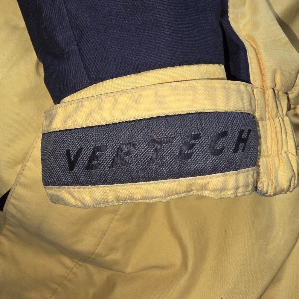 Vintage 90's Nordica Classic Ski Jacket Men's XXL Yellow Black Nylon Winter Coat - Picture 9 of 13